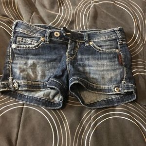Ladies Silver Jeans shorts